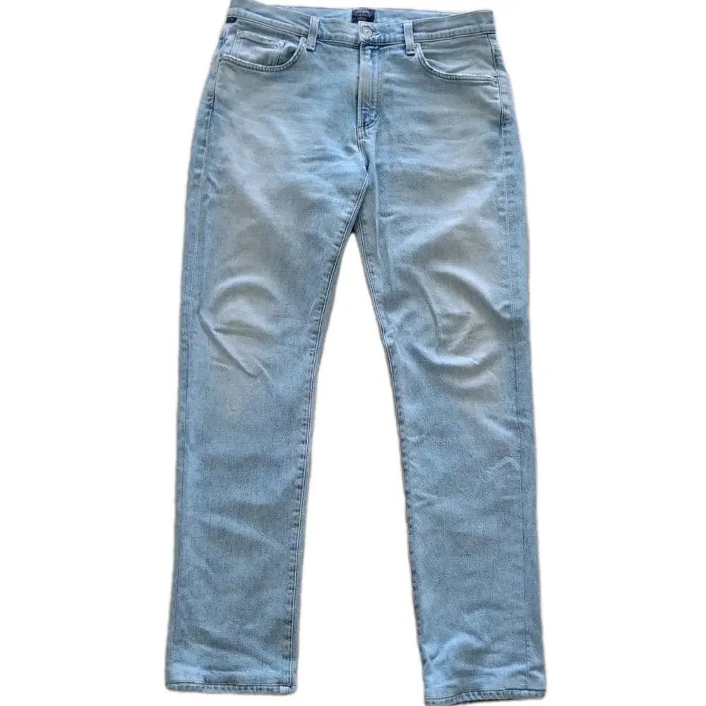 Citizens of Humanity Gage Classic Straight Jeans Mens 33 Light Wash Stretch USA